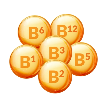 Vitamins B1, B2, B3, B5, B6, B12
